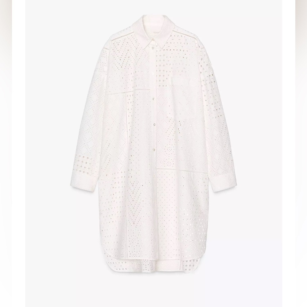 Zara ZW Collection Embroidered Eyelet Dress - Picture 7 of 11